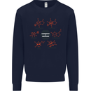 Chemistry is Awesome Alcohol Chocolate Love Mens Sweatshirt Jumper Navy Blue