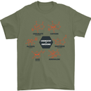 Chemistry is Awesome Alcohol Chocolate Love Mens T-Shirt Cotton Gildan Military Green