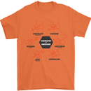 Chemistry is Awesome Alcohol Chocolate Love Mens T-Shirt Cotton Gildan Orange