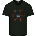 Chemistry is Awesome Alcohol Chocolate Love Mens V-Neck Cotton T-Shirt Black