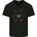 Chemistry is Awesome Alcohol Chocolate Love Mens V-Neck Cotton T-Shirt Black