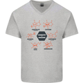 Chemistry is Awesome Alcohol Chocolate Love Mens V-Neck Cotton T-Shirt Sports Grey