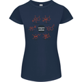 Chemistry is Awesome Alcohol Chocolate Love Womens Petite Cut T-Shirt Navy Blue