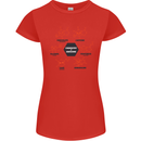 Chemistry is Awesome Alcohol Chocolate Love Womens Petite Cut T-Shirt Red