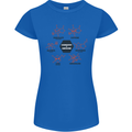 Chemistry is Awesome Alcohol Chocolate Love Womens Petite Cut T-Shirt Royal Blue