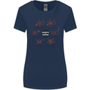 Chemistry is Awesome Alcohol Chocolate Love Womens Wider Cut T-Shirt Navy Blue