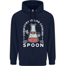Chemistry is Like Cooking Funny Science Childrens Kids Hoodie Navy Blue