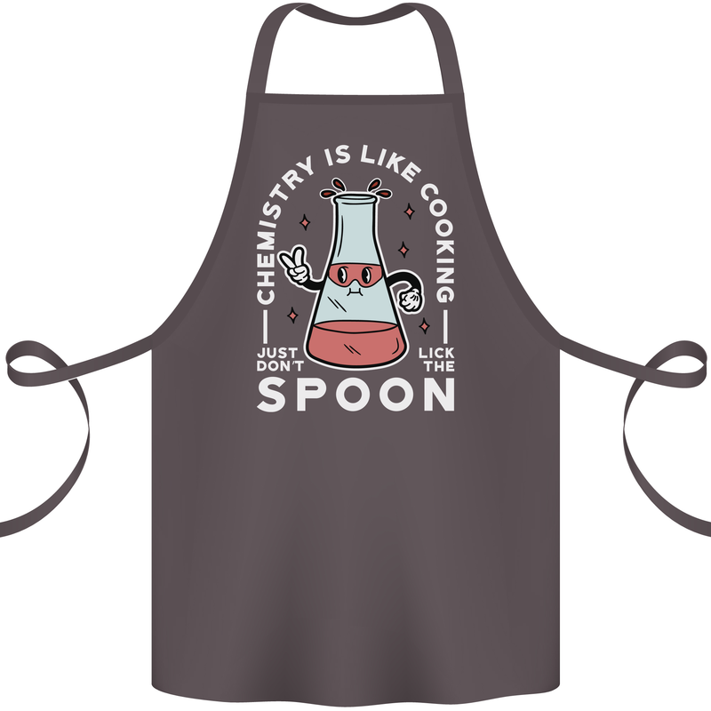 Chemistry is Like Cooking Funny Science Cotton Apron 100% Organic Dark Grey