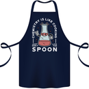 Chemistry is Like Cooking Funny Science Cotton Apron 100% Organic Navy Blue