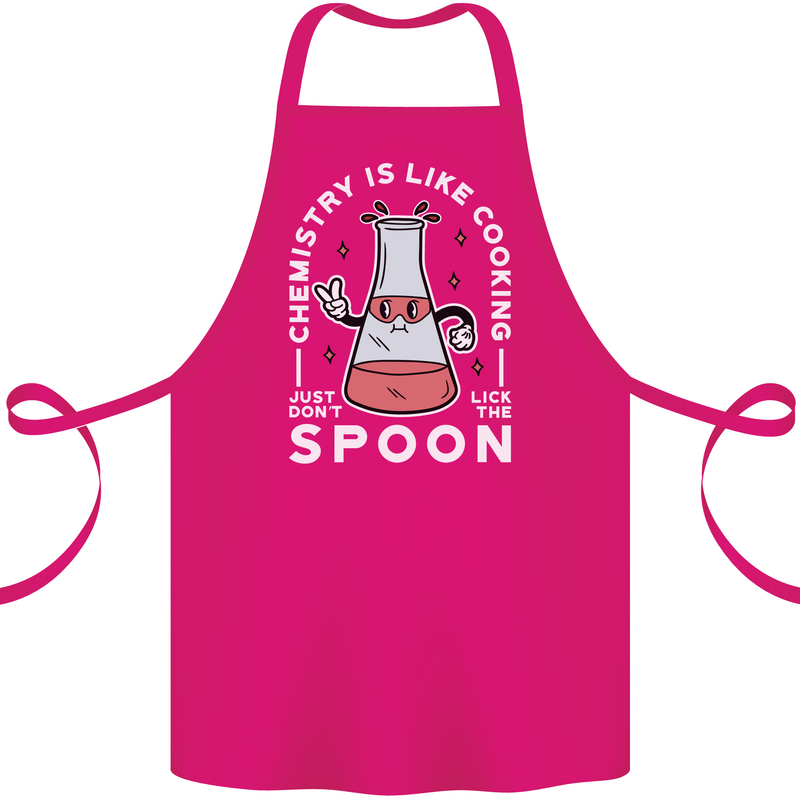 Chemistry is Like Cooking Funny Science Cotton Apron 100% Organic Pink