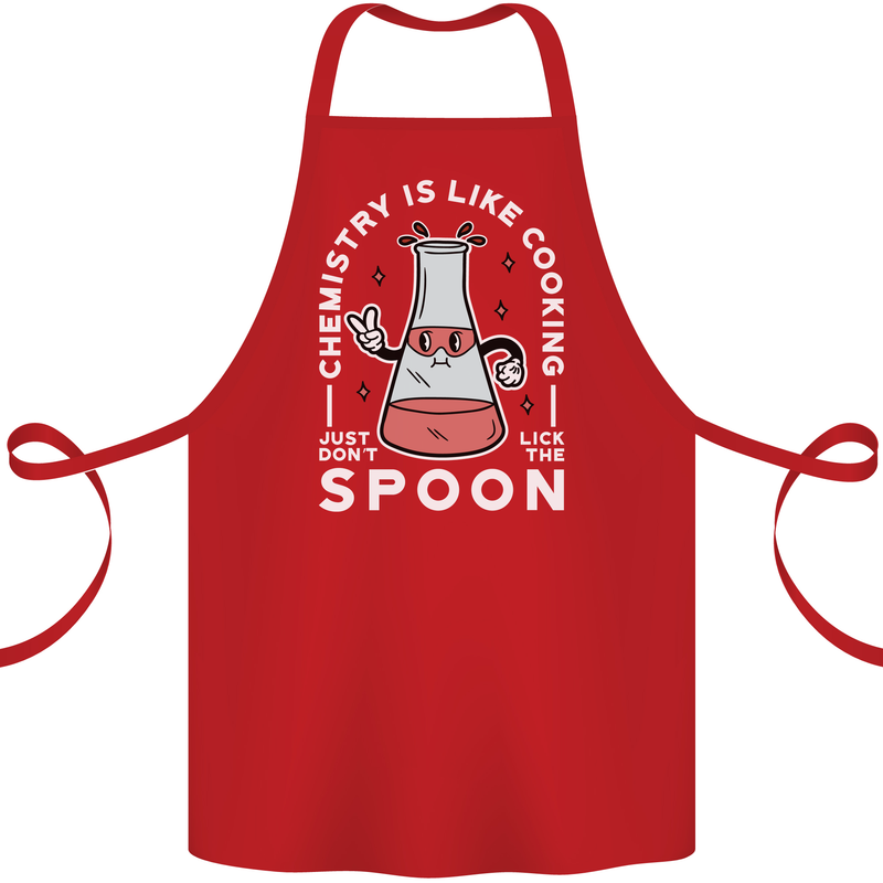 Chemistry is Like Cooking Funny Science Cotton Apron 100% Organic Red