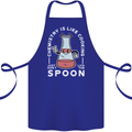Chemistry is Like Cooking Funny Science Cotton Apron 100% Organic Royal Blue
