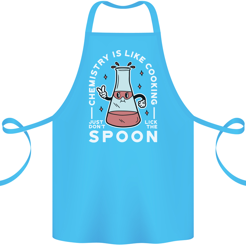 Chemistry is Like Cooking Funny Science Cotton Apron 100% Organic Turquoise