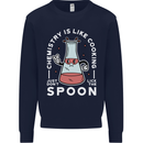 Chemistry is Like Cooking Funny Science Kids Sweatshirt Jumper Navy Blue