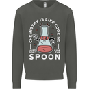 Chemistry is Like Cooking Funny Science Kids Sweatshirt Jumper Storm Grey