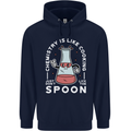 Chemistry is Like Cooking Funny Science Mens 80% Cotton Hoodie Navy Blue