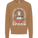 Chemistry is Like Cooking Funny Science Mens Sweatshirt Jumper Caramel Latte