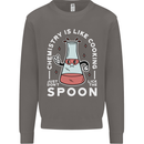 Chemistry is Like Cooking Funny Science Mens Sweatshirt Jumper Charcoal