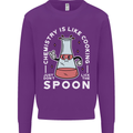 Chemistry is Like Cooking Funny Science Mens Sweatshirt Jumper Purple