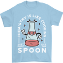 Chemistry is Like Cooking Funny Science Mens T-Shirt Cotton Gildan Light Blue