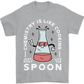 Chemistry is Like Cooking Funny Science Mens T-Shirt Cotton Gildan Sports Grey