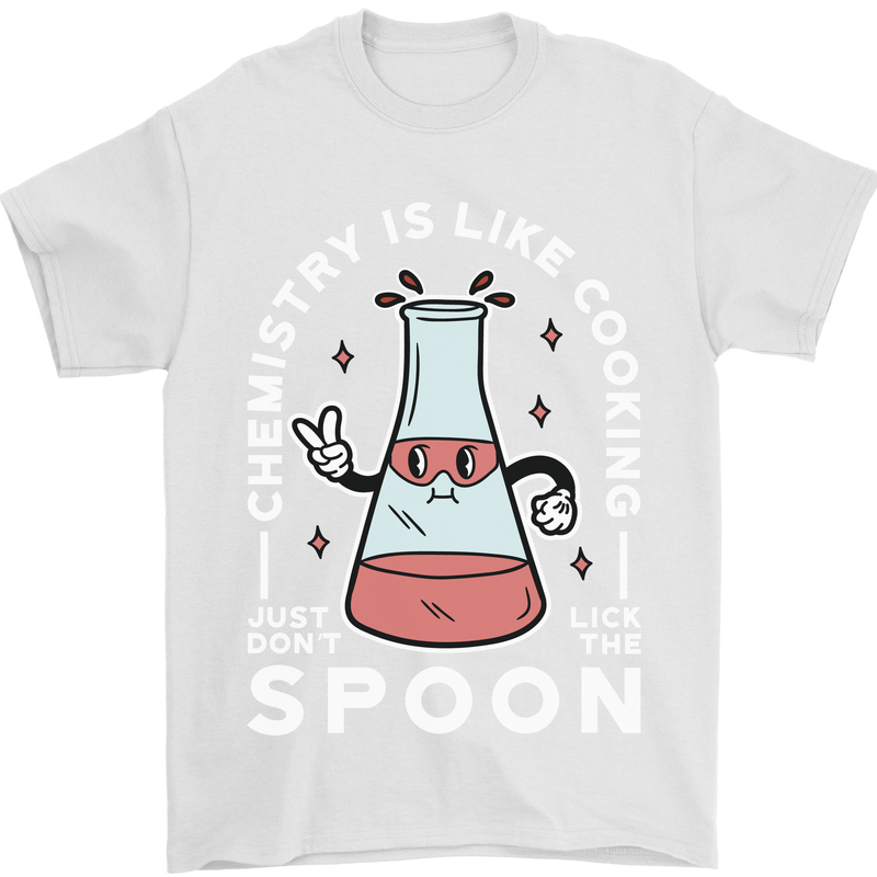 Chemistry is Like Cooking Funny Science Mens T-Shirt Cotton Gildan White