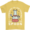 Chemistry is Like Cooking Funny Science Mens T-Shirt Cotton Gildan Yellow