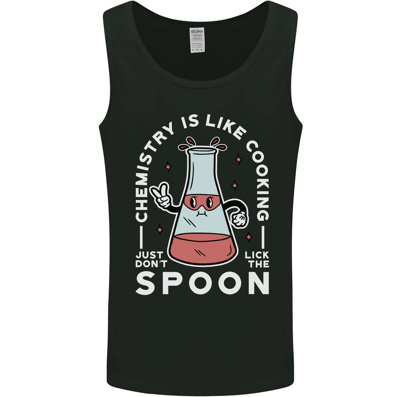 Chemistry is Like Cooking Funny Science Mens Vest Tank Top Black