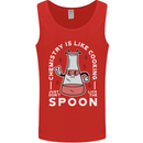 Chemistry is Like Cooking Funny Science Mens Vest Tank Top Red