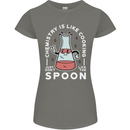 Chemistry is Like Cooking Funny Science Womens Petite Cut T-Shirt Charcoal