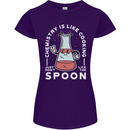 Chemistry is Like Cooking Funny Science Womens Petite Cut T-Shirt Purple