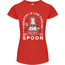 Chemistry is Like Cooking Funny Science Womens Petite Cut T-Shirt Red
