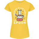 Chemistry is Like Cooking Funny Science Womens Petite Cut T-Shirt Yellow
