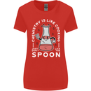 Chemistry is Like Cooking Funny Science Womens Wider Cut T-Shirt Red