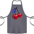 Cherry Skulls Cotton Apron 100% Organic Steel