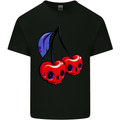 Cherry Skulls Mens Cotton T-Shirt Tee Top Black