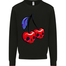 Cherry Skulls Mens Sweatshirt Jumper Black