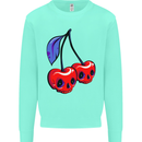 Cherry Skulls Mens Sweatshirt Jumper Peppermint