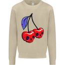 Cherry Skulls Mens Sweatshirt Jumper Sand