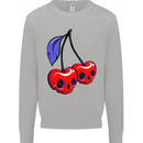 Cherry Skulls Mens Sweatshirt Jumper Sports Grey