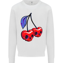Cherry Skulls Mens Sweatshirt Jumper White