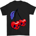 Cherry Skulls Mens T-Shirt Cotton Gildan Black