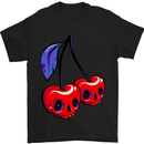 Cherry Skulls Mens T-Shirt Cotton Gildan Black