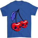 Cherry Skulls Mens T-Shirt Cotton Gildan Royal Blue