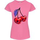 Cherry Skulls Womens Petite Cut T-Shirt Azalea