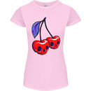 Cherry Skulls Womens Petite Cut T-Shirt Light Pink