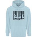 Chess Barcode Player Childrens Kids Hoodie Light Blue