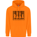 Chess Barcode Player Childrens Kids Hoodie Orange