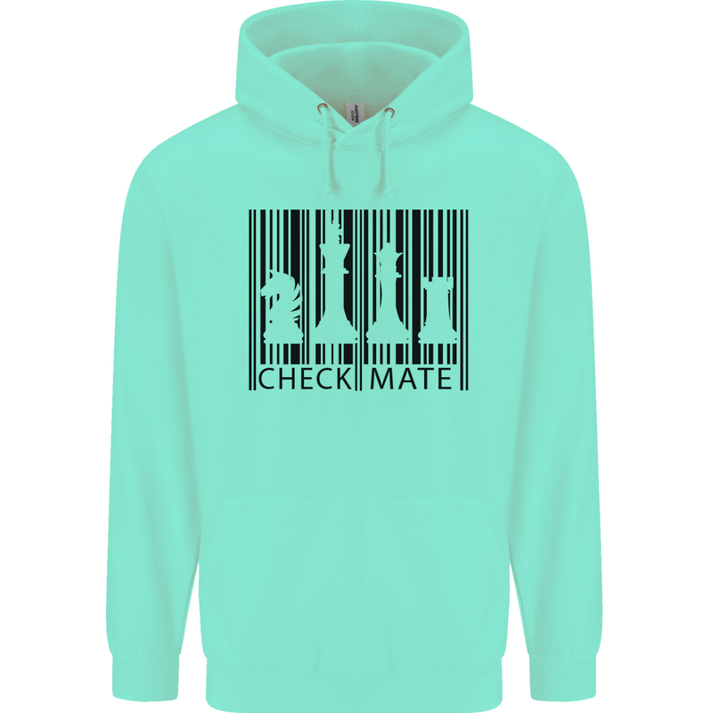 Chess Barcode Player Childrens Kids Hoodie Peppermint