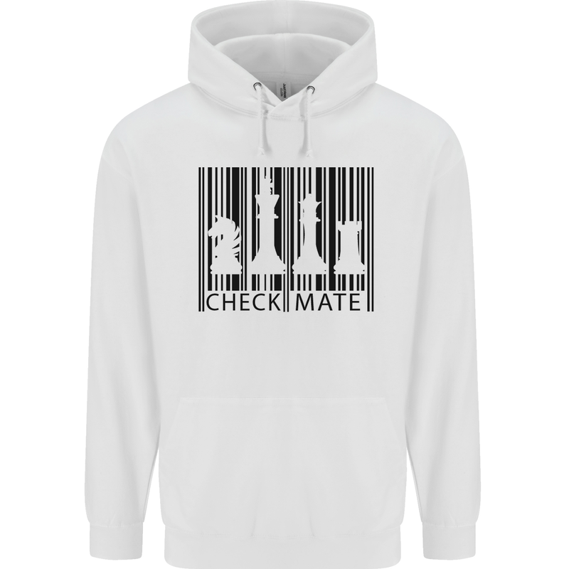 Chess Barcode Player Childrens Kids Hoodie White